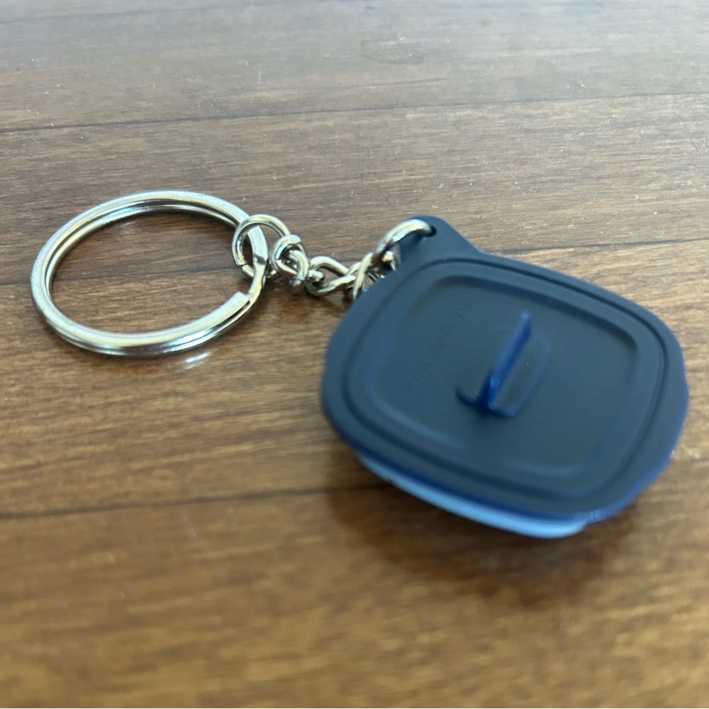Tupperware Blue Keychain